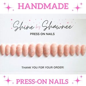 Handmade Luxury Press-On Nails | Sturdy & Reusable | MARBLE SKIES